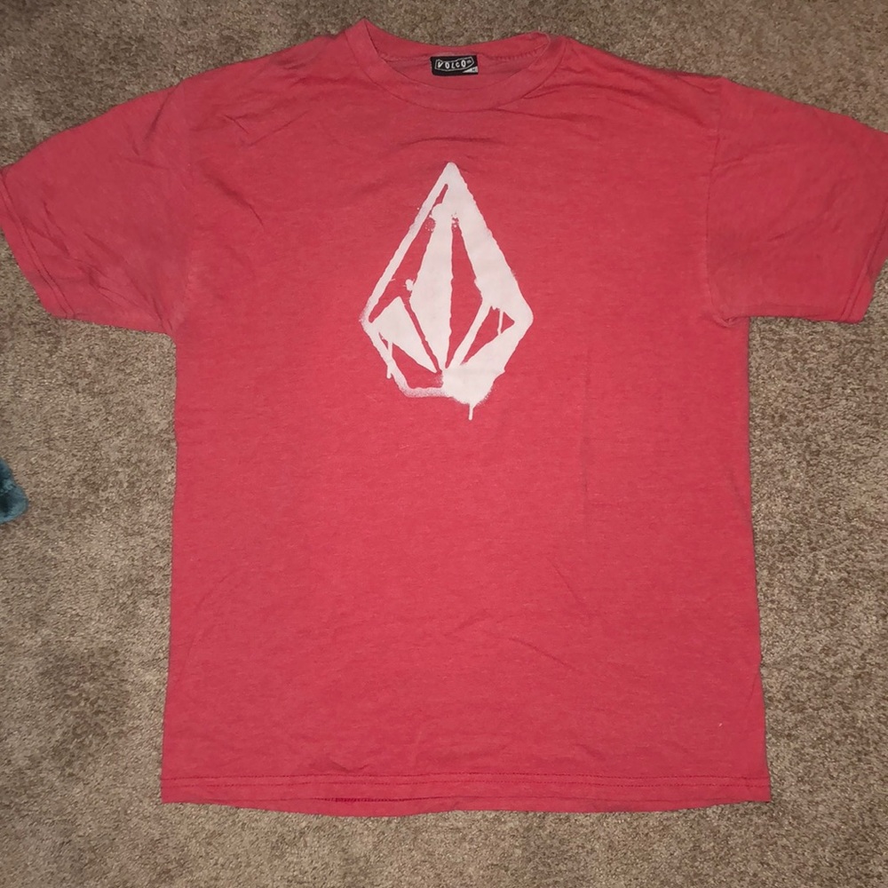 Volcom salmon logo tee shirt